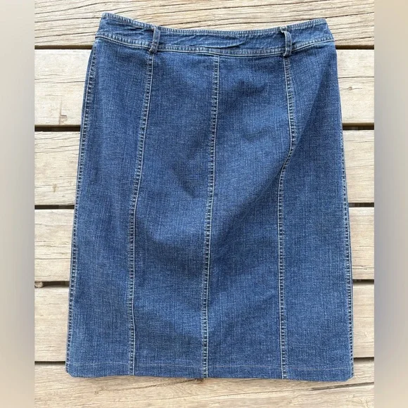 Tribal Stretch Denim Skirt – Size 12 - Picture 8 of 10